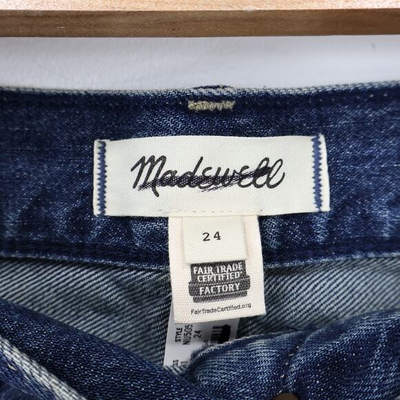 Madewell Postage Stamp Denim Mini Skirt Croswell Wash Size 24 NWT - Picture 4 of 7